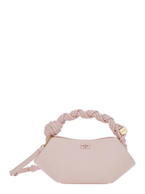 GANNI Ganni Women 'Bou' Pink Mini Handbag With Braided Top Handle And Adjustable And Removable Shoulder St