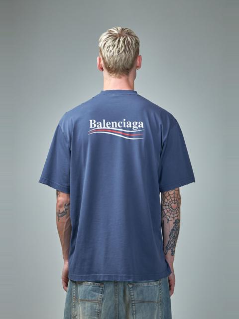 BALENCIAGA Distressed Political Campaign T-Shirt Large Fit