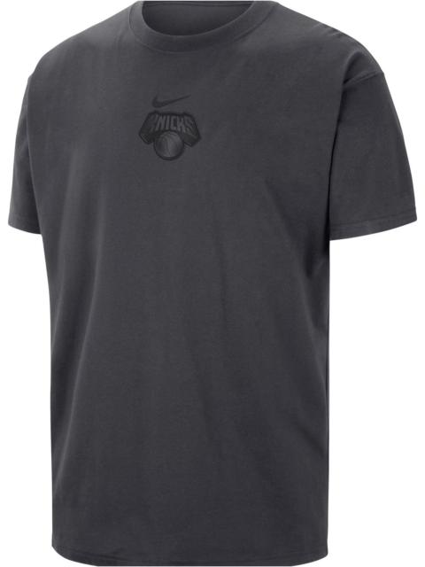 Nike Nike Men's New York Knicks Grey Courtside Premium Essential Short Sleeve T-Shirt