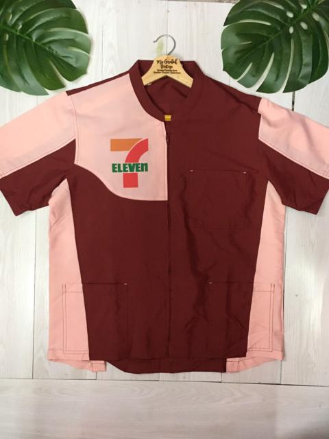 Other Designers Vintage 🔥 7-Eleven Short Sleeve Zipper Shirt