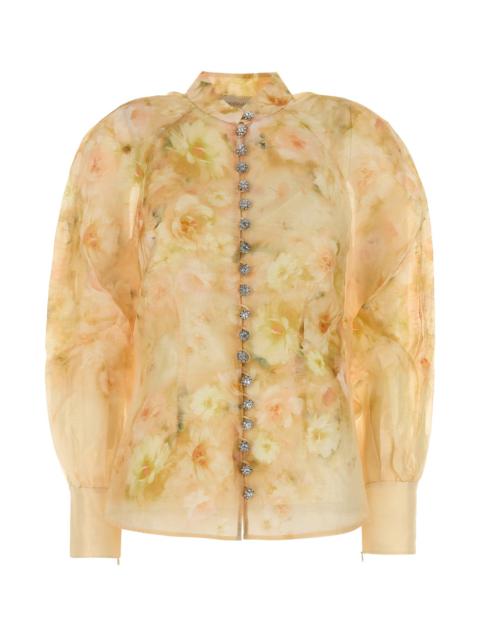 Zimmermann Printed linen blend Crush shirt