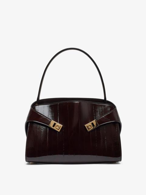 FERRAGAMO Hug M brown eel shoulder bag