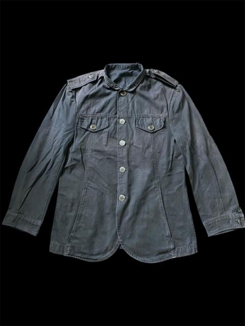 Jean Paul Gaultier VTG JPG Washed Black Military Shirt Jacket