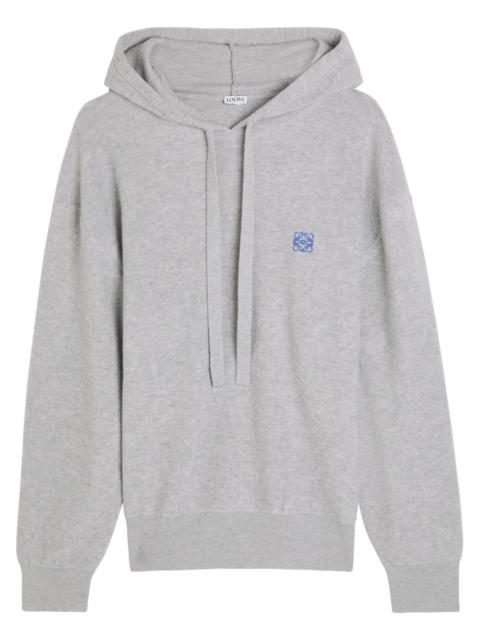 Loewe Loewe Anagram-embroidered Hooded Wool Jumper