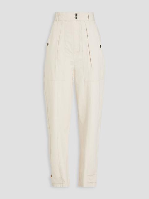 Isabel Marant Étoile Rowina pleated cotton-canvas tapered pants