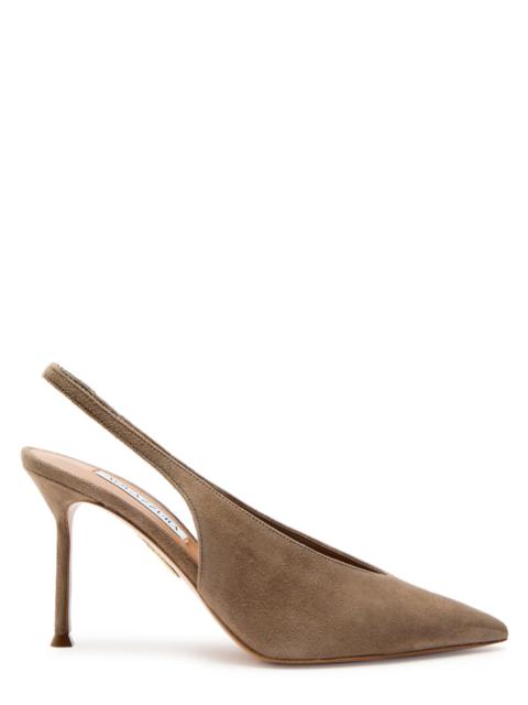 AQUAZZURA Aquazzura Voltaire 85 Suede Slingback Pumps