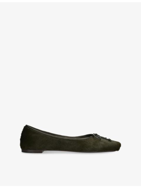 KHAITE Charlotte Leather Ballet Flats