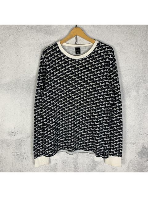 NUMBER (N)INE Number (N)ine Fender Logo Overprint Longsleeve Tshirt