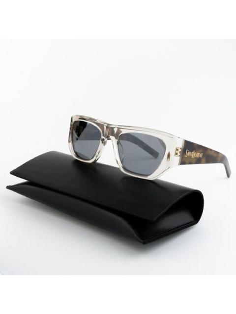 SAINT LAURENT NEW Saint Laurent SL740 003 Beige Havana Silver Square Unisex Sunglasses