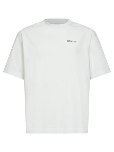 Off-White Off White Men Bluewash Jersey Half Arrow Skate T-Shirt<Br/>