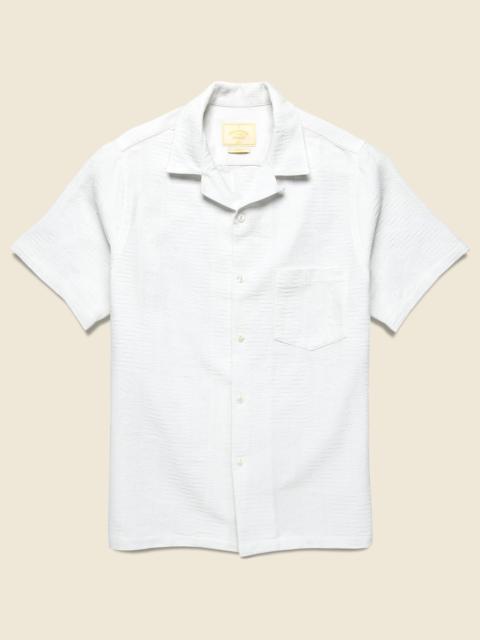 Portuguese Flannel Reeve Camp Shirt - White