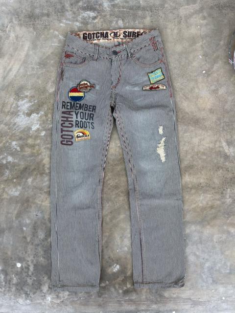 Other Designers Distressed Denim - Gotcha Hickory stripe surf style denim