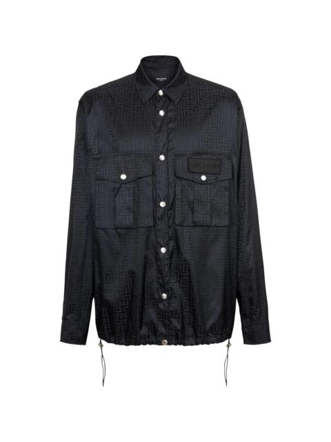 Balmain monogram button-up over shirt