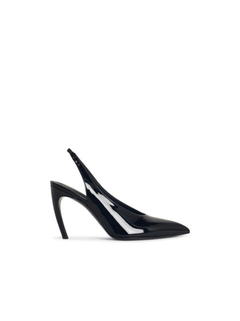 THE ATTICO The Attico Slingback 'Viper' In Black Synthetic Paint Women