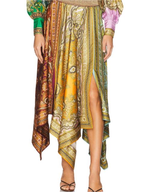 ALÉMAIS Clemenza Spliced Scarf Silk Skirt