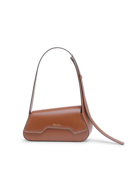 Santoni Brown leather ThePluto bag