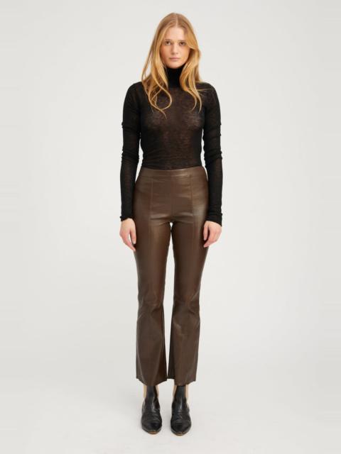 SPRWMN AMERICANO LEATHER ANKLE FLARE WITH PRINCESS SEAMS