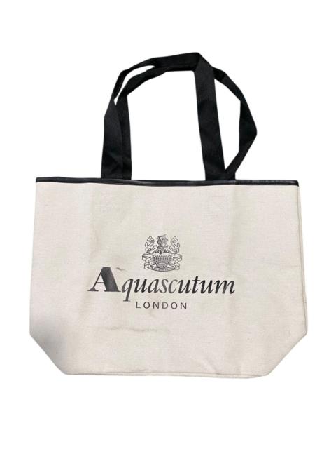 Other Designers Aquascutum London Logo Tote Bag Beige Canvas