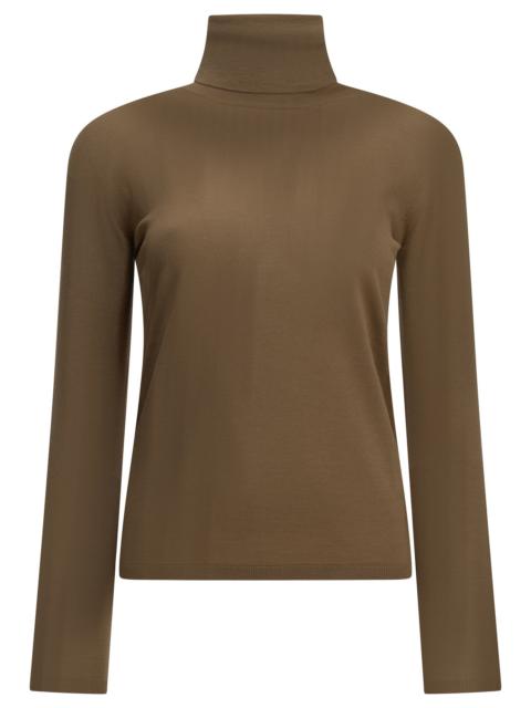 Max Mara Max Mara Virgin Wool Turtleneck Sweater Brown