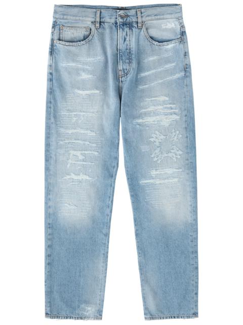 Amiri Ma Quad Repaired Straight-leg Jeans