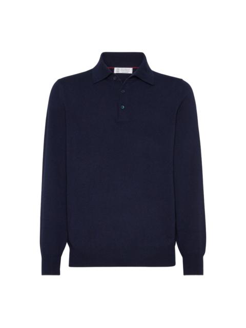 Brunello Cucinelli long-sleeved cashmere polo shirt