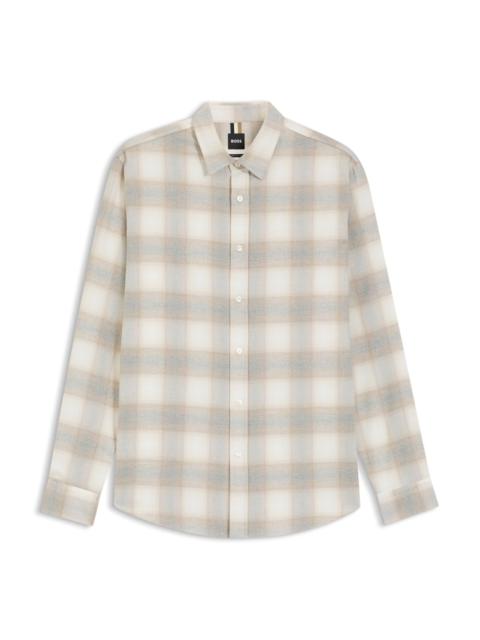 BOSS SLIM-FIT SHIRT IN CHECKED COTTON FLANNEL