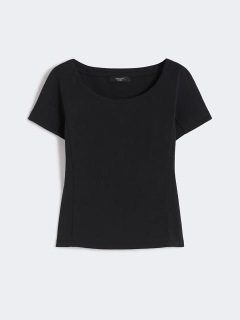 WEEKEND Max Mara Fitted jersey top - BLACK