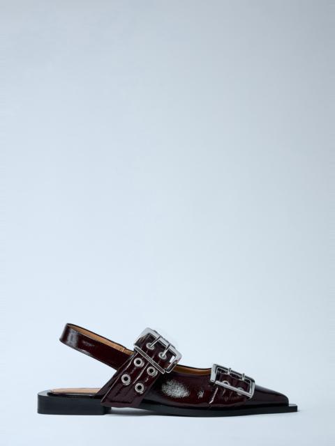 GANNI Buckle Ballerina Flats