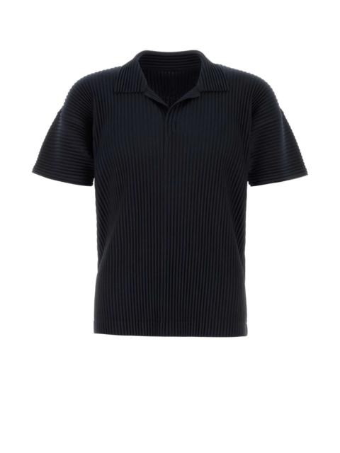 HOMME PLISSE' ISSEY MIYAKE - Homme Plisse' Issey Miyake Men Midnight Blue Polyester Polo Shirt