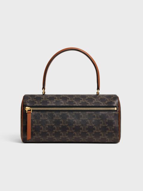CELINE CYLINDER BAG IN Triomphe canvas and calfskin