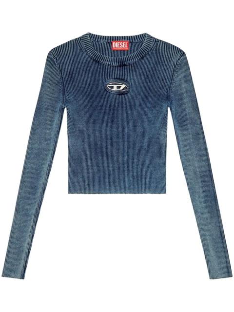 Diesel Diesel Women `M-Anchor-A` Rib-Knit Top With `Oval D`