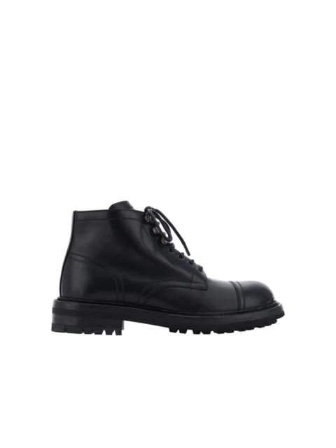 Dolce & Gabbana Lace-Up Leather Boots Men