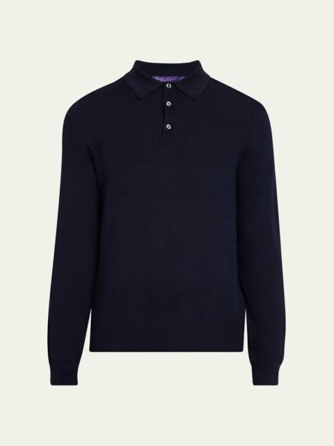 Ralph Lauren Men's Silk-Cotton Polo Shirt