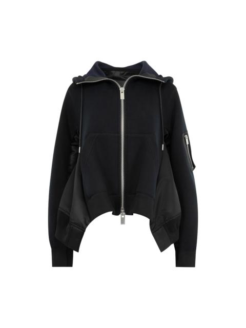 sacai SPONGE SWEAT X NYLON TWILL HOODIE