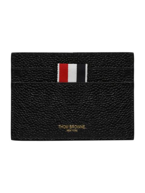 Black Pebble Grain Leather Card Holder