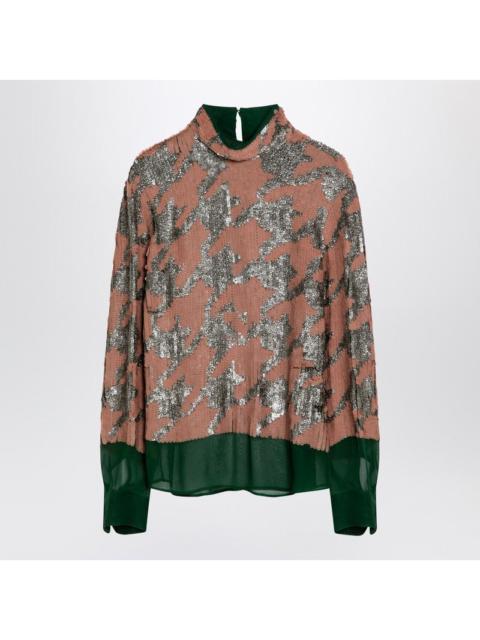 Dries Van Noten Dries Van Noten Green/Pink/Silver Blouse With Sequins Women