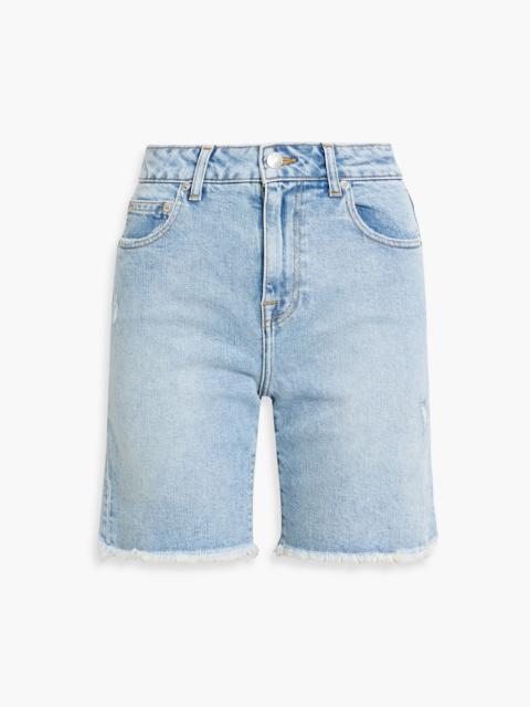 SIMKHAI Kove frayed denim shorts