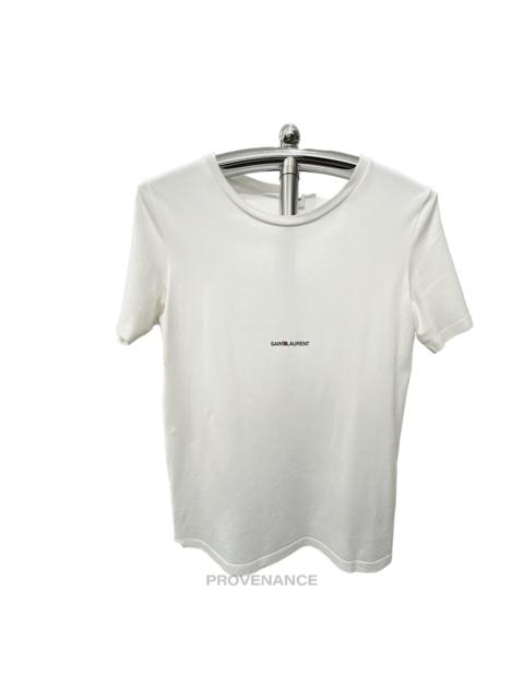 SAINT LAURENT Saint Laurent Paris SLP Logo T Shirt - White