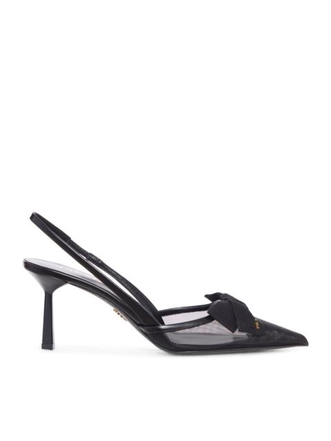 Prada MESH BOW SLINGBACK PUMPS