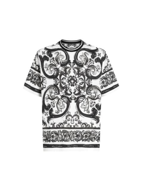 Majolica-print T-shirt