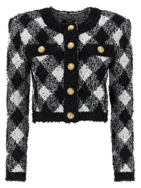Balmain Balmain Women Vichy Tweed Short Jacket