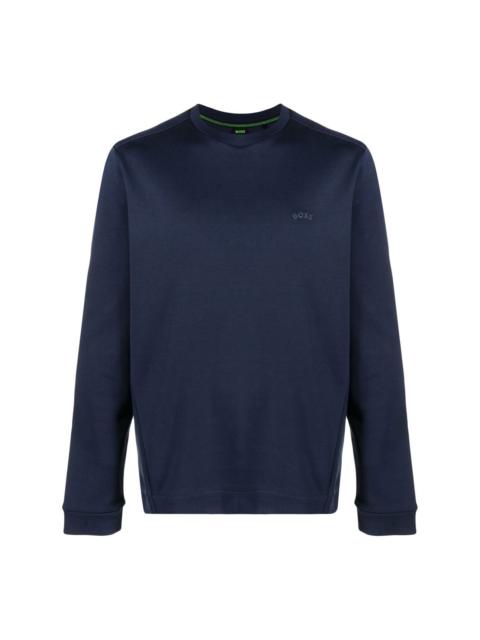 BOSS Salbo Curved logo-print sweatshirt