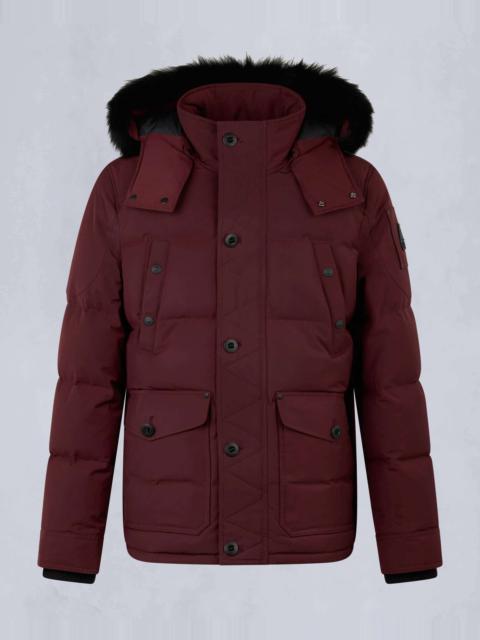 MOOSE KNUCKLES ONYX ROUND ISLAND SHEARLING DOWN JACKET