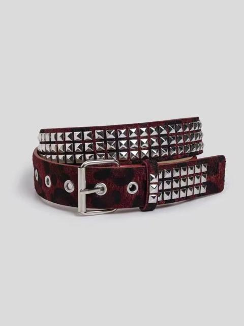 Other Designers Japanese Brand - Punk Leopard Stud PU Leather Belt