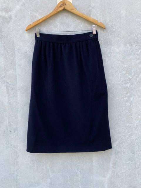 SAINT LAURENT Minimalist Wool Skirt By Yves Saint Laurent