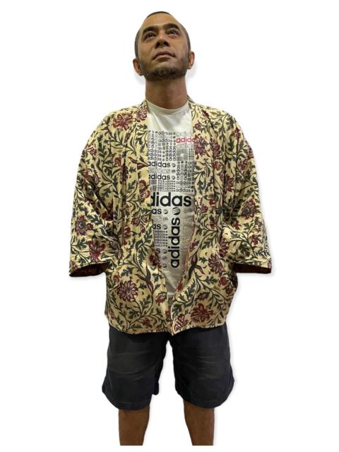 Other Designers Cardigan - Cardigan Kimono Style Open Front Cotton Floral Batik Design