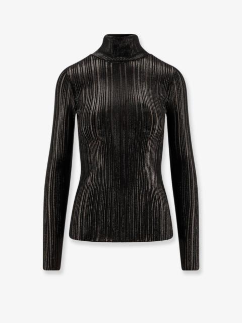 ELISABETTA FRANCHI Elisabetta Franchi Metallic Fabric Turtleneck Sweater