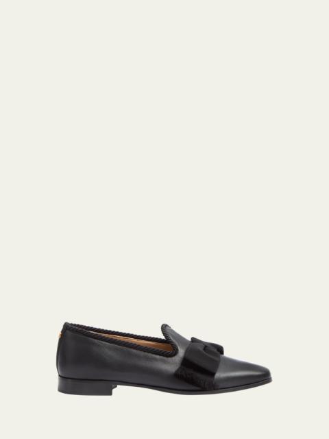 Valentino Men's Leather Bow Venetian Loafers
