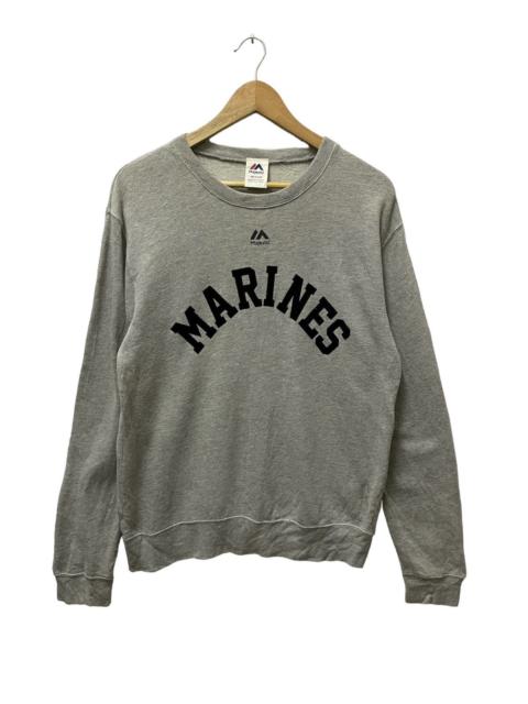 Other Designers Vintage - Majestic Marines Spellout Sweatshirt Grey