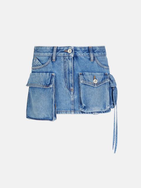 THE ATTICO ''FAY'' WASHED BLUE MINI SKIRT